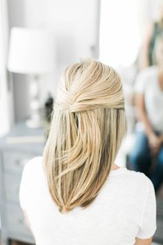 Half French Twist, Half Pony Hairstyles, Kate Bryan, Tiny Wedding, Formal Hair, French Twist Hair, Crown Braid, Soft Waves, Penteado Cabelo Curto