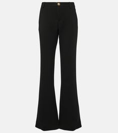 Flared Wide Leg Pants With Pressed Crease For Work, Classic Flare Bottoms For Formal Occasions, Classic Flare Formal Bottoms, Classic Wide Leg Flare Pants With Pressed Crease, Classic Flare Pants For Office, Classic Office Flare Pants, Classic Flare Pants For The Office, Classic Flare Wide Leg Work Pants, Classic Flare Wide Leg Pants For Work