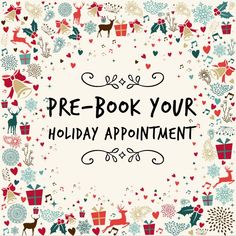 Holiday Salon Appointments, Holiday Appointments Book Your, Now Booking Holiday Appointments, November Appointments Available, Book Holiday Appointments Now, Holiday Booking Salon, 12 Days Of Christmas Salon Promotion, Holiday Salon Promotions, Salon Facebook Posts