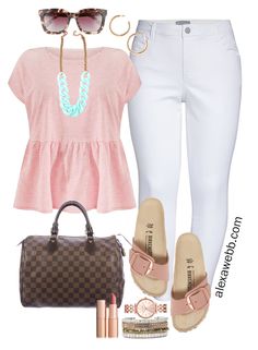 Outfit With White Jeans, Fashionable Dresses, Birkenstock Sandals, Plus Size Kleidung, Komplette Outfits, Louis Vuitton Speedy