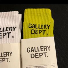 Gallery Dept Toxic Green Socks Socks Design, Socks Packaging, Green Socks, Gallery Dept, Athletic Socks, Designer Socks, Crew Socks, Green Yellow, Socks