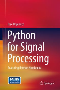 a book cover with the title python for signal processing