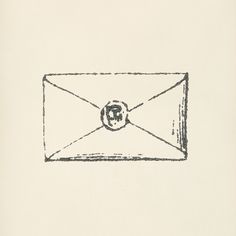 a drawing of an envelope with the letter c in it