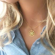 "GOLD COMPASS NECKLACE | Compass pendant | Graduation Gift For Women | 2019 High School Grad Present Idea | From Parents gift for Daughter And so the adventure begins... This wonderful sun compass necklace can be a reminder of following your own compass. It also makes the perfect graduation gift , it is great to wear as everyday jewelry or for your special moments. You can personalize it by adding birthstone charm or initial disc. You can also choose gift box card to express your best wishes. ♡ Gold Medallion Necklace With Compass Pendant, Gold Compass Design Medallion Pendant Necklace, Gold Medallion Necklace With Compass Design For Gifts, Medallion Necklace With Compass Design For Gift, Compass Design Medallion Necklace Gift, Compass Design Medallion Pendant Necklace Gift, Gift Medallion Necklace With Compass Design, Medallion Pendant Necklace With Compass Design For Gift, Round Pendant Medallion Necklace With Compass Design For Gift