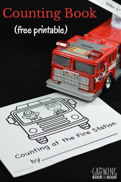 a printable fire truck counting book for kids