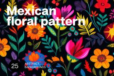 the mexican floral pattern is featured in this book