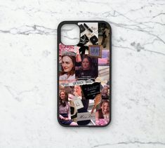 a cell phone case that has photos on it