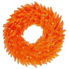 an orange wreath on a white background