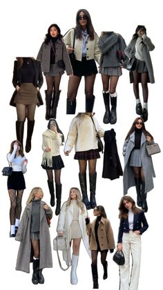 Paris Winter Outfit Aesthetic, Soft Power Dressing, Outfit Ideas New York City Winter, Versailles Outfit Winter, Collage Winter Outfits, Collage Outfits Winter, Fall Spain Outfits, Santa Barbara Outfit Fall, Autumn In Paris Outfit