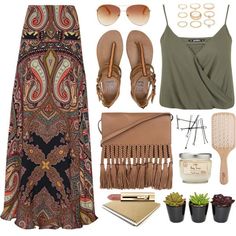 Sandalen outfit: vergeet de geitenwollen sokken, zó draag je sandalen Bohemian Schick, Moda Hippie, Chique Outfit, Look Boho Chic, Boho Chique, Boho Mode, Estilo Hippy