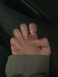 Chrome Nails, Long Acrylic Nails, Gold Nails, Cute Acrylic Nails, Trendy Nails