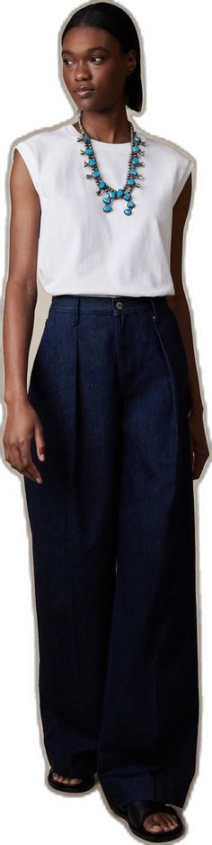 Classic Indigo Wide Leg Bottoms, How To Hem Pants, Tailored Trousers, The Earth, New Product, Leg Jeans, Banana Republic, Full Length, High Waist