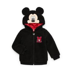 The Mickey Mouse Toddler Boy Plush Fleece Full-Zip Cosplay Hoodie is a magical and cozy addition to any young Disney fan's wardrobe. Crafted in a soft plush fleece fabric, this hoodie ensures warmth and comfort for your little one. The full-zip design allows for easy dressing, while the delightful Mickey Mouse-themed details, including ears on the hood and iconic graphics, let toddlers transform into the beloved character. Perfect for playtime, costume parties, or casual outings, this hoodie add Cosplay Hoodie, Mickey Hoodie, Toy Story Buzz Lightyear, Toy Story Buzz, Disney Boys, Costume Parties, Zip Design, Kid Character, Toddler Hoodie