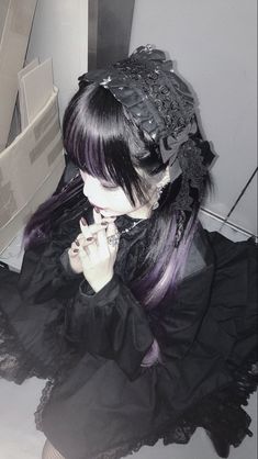 J Goth, Doll Aesthetic, Victorian Goth, Black Goth, Gothic Aesthetic, Harajuku Fashion, Grunge Aesthetic