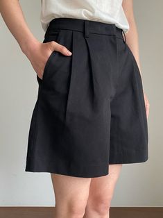 Waiting List, Pin Tucks, High Waisted Skirt, Comfort Fit, Limited Edition, Cotton Blend, Black