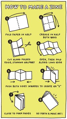 how to make a paper zine step by step instructions for making an origami book