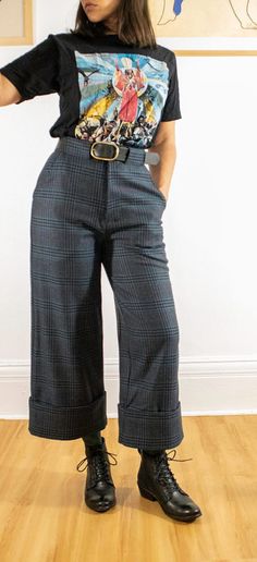 Lygia High Waist Wide Leg Pant Pattern PDF - Etsy Wide Leg Pant Pattern, Patterned Pants Outfit, Edgy Work Outfits, Wide Leg Pants Pattern, Pant Pattern, High Waist Wide Leg Pants, Wide Leg Pant, Fashion Mistakes