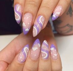 Lilac Nails Design, Pastel Nail Art, Mint Green Nails, Cute Pink Nails, Lilac Nails, Purple Nail Designs, Green Nail Designs, Lavender Nails, Pink Nail Art