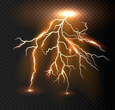 a bright flash of lightning on a dark background illustration in the style of realisticism