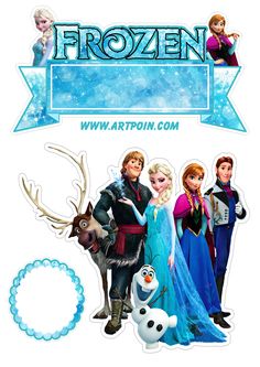 an image of frozen characters and their names