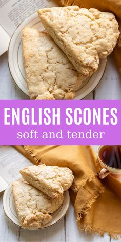 english scones are soft and tender on the table