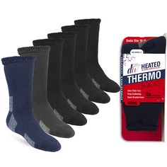 PRICES MAY VARY. WARMEST WINTER SOCKS-With a tog rating of 4.7, these thermal socks for men and women are the thickest, warmest socks around. The interior is lined with plush fleece that’ll hug your feet and envelop you in a cloud of fuzzy warmth. The socks are designed with supreme heat retention, so you stay warm and comfy on the most brutal of winter days and in extreme cold weathers. MOSITURE-WICKING TECHNOLOGY-These insulated socks are innovatively designed with moisture-wicking fibers that Heated Socks, Thermal Socks, Warm Winter Boots, Overalls Pants, Winter Socks, Warm Socks, Socks For Men, Boot Socks, Dress Hats