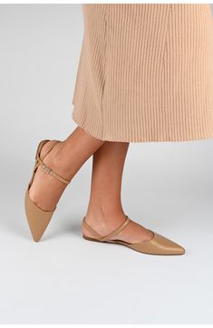 Comfort cushioning brings lasting support to a wardrobe-staple pointed-toe flat secured with slender slingback straps. Adjustable ankle strap with buckle closure Synthetic upper, lining and sole Imported Slingback Flats, Pointed Toe Flats, Journee Collection, Womens Flats, Wardrobe Staples, Ankle Strap, Buckle, Nordstrom