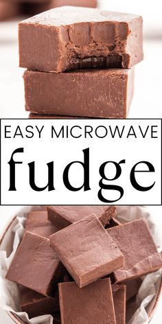 easy microwave fudge recipe made with chocolate