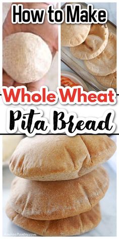 how to make whole wheat pita bread in the kitchen with instructions for making it