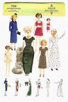 an old fashion pattern for women's dresses and shoes from the 1950's