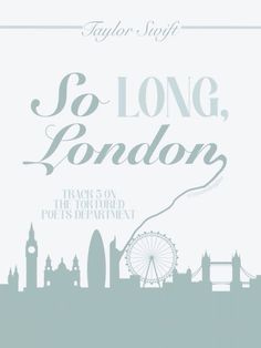 the london skyline is shown in grey and white, with text that reads so long, london