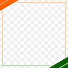 an orange and green ribbon with a square frame on the bottom, transparent png