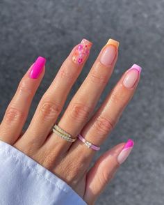 Spring Acrylic Nails, Simple Gel Nails, Her Nails, Cute Gel Nails, Nails 2023, Acrylic Nails Coffin Short, Summer Acrylic Nails, Festival Nails