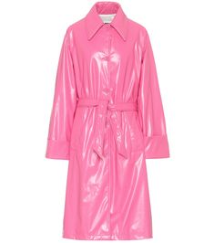 Pink Raincoat, Oversized Trench, Pink Trench Coat, Belt Wide, Herringbone Coat, Oversized Trench Coat, Mm6 Maison Margiela, Wide Sleeves, Jil Sander