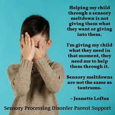 Sensory Processing Disorder Quotes, Sensory Meltdown