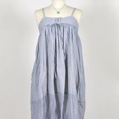 Cotton Summer Dress, Featuring A Laced Up Front Detail And A Cotton Voile Hem. Perfect For Those Hot Days At The Beach, Light And Breezy. By Auntie Oti Casual Light Blue Linen Summer Dress, Blue Bohemian Linen Dress For Summer, Blue Linen Dress For Spring Vacation, Casual Blue Linen Maxi Dress, Blue Maxi Linen Dress For Spring, Blue Linen Maxi Dress For Spring, Blue Linen Maxi Length Dress For Spring, Blue Maxi Linen Dress, Casual Light Blue Linen Dress For Spring