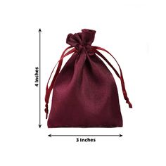 a draws bag with the measurements for it