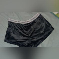 Brand New Black Juicy Couture Sleep Shorts Black Pajama Shorts For Lounging, Black Short Length Pajama Shorts For Lounging, Black Stretch Shorts For Lounging, Black Short Sleepwear For Lounging, Fitted Black Short Sleepwear, Black Juicy Couture, Juicy Couture Black, Sleep Shorts, Juicy Couture