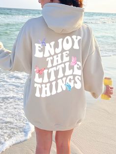 Spread a Positive Message of Mental Health and Happiness with this cute Enjoy The Little Things Hoodie! This Preppy Aesthetic Hoodie is super comfy! Size up for a Trendy Oversized Look! SHIPS FREE! EXPEDITED SHIPPING RECOMMENDED for “BEST CHANCE” of Christmas Delivery. All items are made to order. Please allow for printing time (approx 2-6 days including weekends - 4 days on average) SAT DEC 14TH - MON DEC 16TH: Upgrade to UPS GROUND at CheckoutTUES DEC 17TH - THURS DEC 19TH: Upgrade to UPS 2ND Aesthetic Hoodie, Health And Happiness, Enjoy The Little Things, Preppy Aesthetic, The Little Things, Casual Hoodie, Sweater Coats, Kids Sweatshirt, Little Things