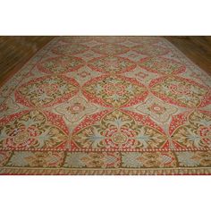 Antique European Needlepoint Rug with a beige background and patterned border. Needlepoint Rugs, Beige Background, Needlepoint, 19th Century, Carpet, Rug