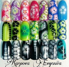 Дизайн ногтей.Уроки маникюра. — Маникюр 2017 | OK.RU Sea Nail Art, Nagel Stamping, Unghie Nail Art, New Nail Art Design, Tie Dye Nails, Nail Techniques, Marble Nail Art