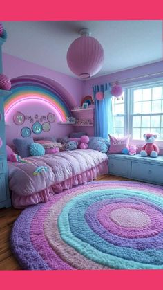 7 Year Girls Bedroom, Bedroom For 5 Year Girl, Room Ideas For Kids Girls Easy, Kids Bedrooms Girls Dream Rooms, Pink Purple Girls Bedroom, Girly Kids Room, Bedroom Ideas For 7 Year Girl, Lilac Bedroom Ideas Kids, Purple Girls Room Ideas