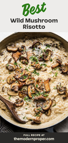 Our easy-peasy, creamy wild mushroom risotto recipe is such a richly flavorful, meatless main dish you’ll hunt for any excuse to make it again. Crockpot Vegetable Lasagna, Easy Vegetarian Chili Recipe, Vegan Mushroom Risotto, Vegetarian Risotto, Vegetarian Chili Easy, Vegan Risotto, Vegan Italian Recipes, Mushroom Risotto Recipes, Vegetarian Chili Recipe