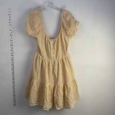 - Brand: American Eagle - Color: Cream - Category: Women Women's Clothing Dresses - Size: L - Style: Midi - Size Type: Tall - Dress Length: Knee Length - Department: Women - Material: Cotton - Mpn: Does Not Apply Sku: C160-Weedzgwu8oma Short Sleeve Sundress For Daywear, Beige Short Sleeve Mini Dress For Daytime, Daytime Short Sleeve Beige Mini Dress, Daytime Beige Short Sleeve Mini Dress, Short Sleeve Sundress For Daytime, Casual Lined Mini Dress With Short Sleeves, Casual Short Sleeve Lined Mini Dress, Cotton Lined Short Sleeve Mini Dress, Cotton Short Sleeve Lined Mini Dress