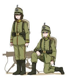 Ww1 Anime, Masamune Shirow, Military Drawings, Military Artwork, Military Uniforms