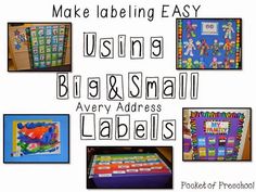 the words make labeling easy using blocks and labels