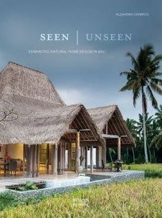 the front cover of an advertisement for a resort in asia with grass and palm trees