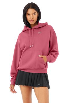 Accolade Hoodie - Black | Alo Yoga Alo Yoga Sporty Sweatshirt With Ribbed Cuffs, Athleisure Hoodie With Ribbed Cuffs And Drop Shoulder, Alo Yoga Casual Solid Color Sweatshirt, Alo Yoga Hoodie Sweatshirt, Alo Yoga Relaxed Fit Hoodie Sweatshirt, Alo Yoga Sporty Hoodie With Kangaroo Pocket, Alo Yoga Hoodie Sweatshirt With Kangaroo Pocket, Casual Alo Yoga Sweatshirt, Alo Yoga Relaxed Fit Sweatshirt With Drawstring Hood