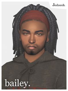 an image of a man with dreadlocks on his head and the words bailey above him