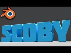 the word sooby is made up of blue letters and an orange eye on top